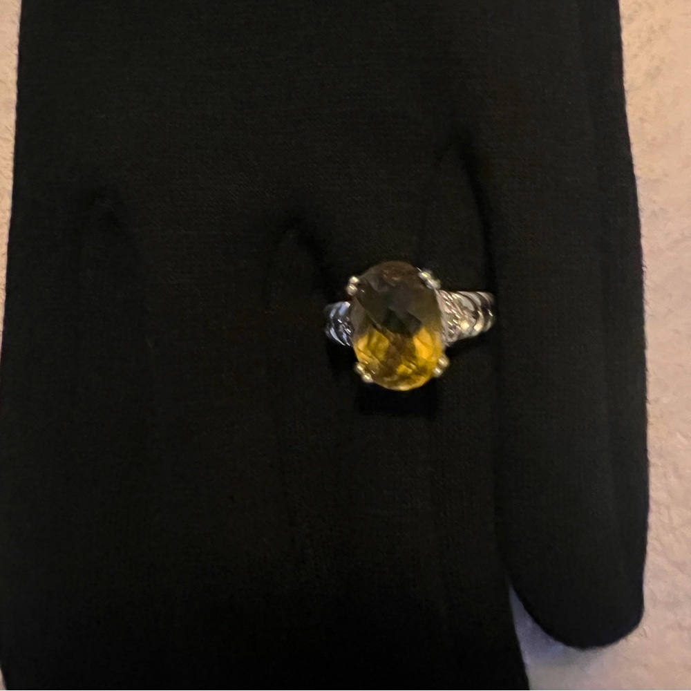 NWOT Genuine Citrine Gemporia Sterling Silver Ring - Picture 3 of 9
